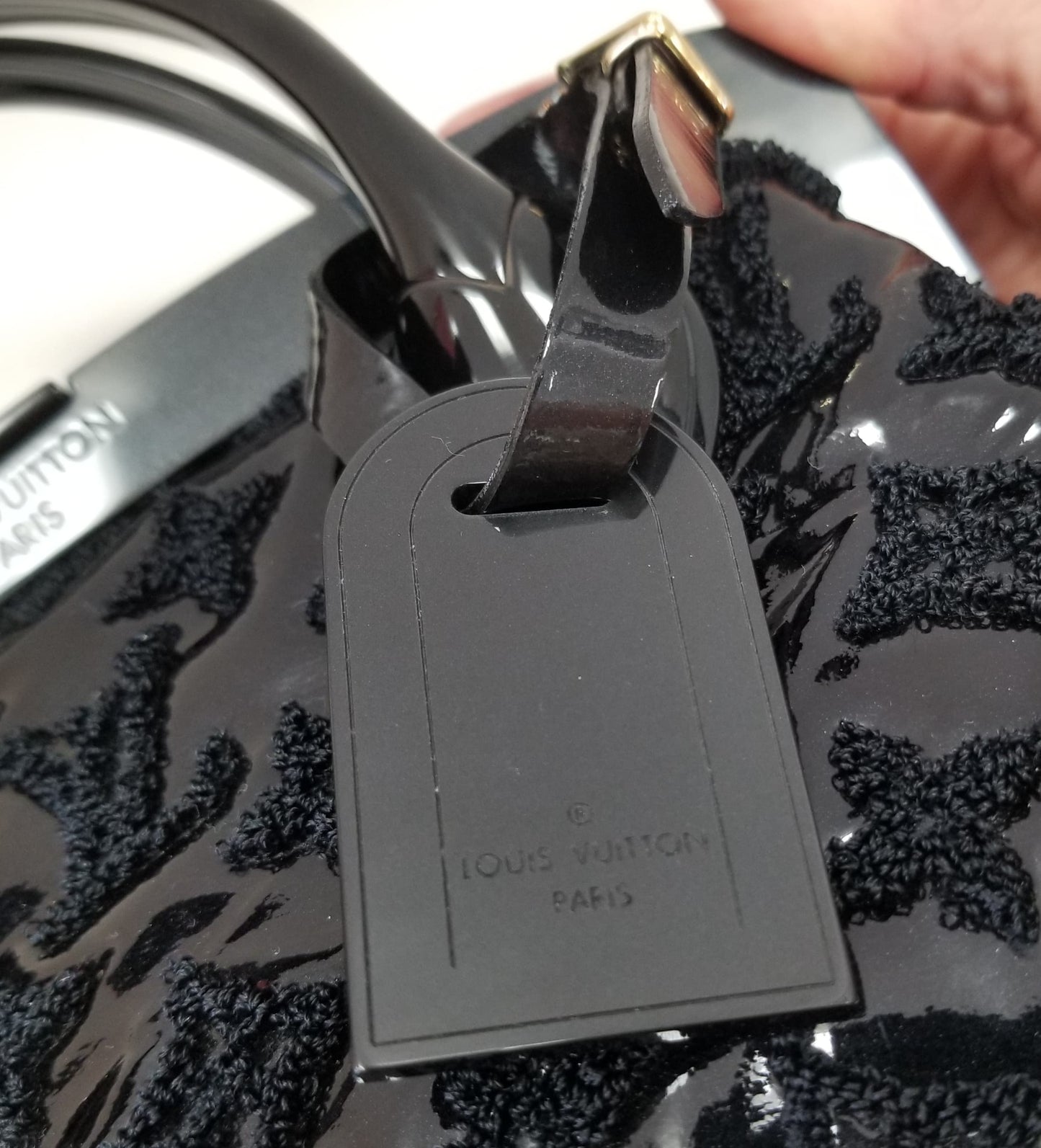 Authentic Louis Vuitton Black Patent Lockit BB