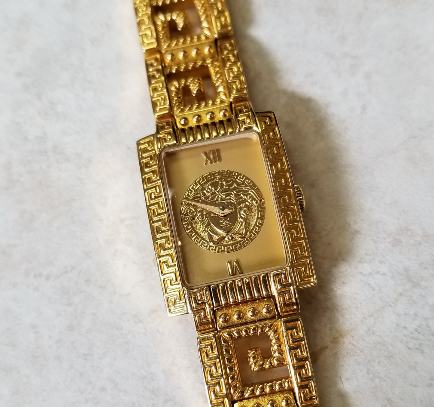 Authentic Versace Vintage Gold Watch #05263