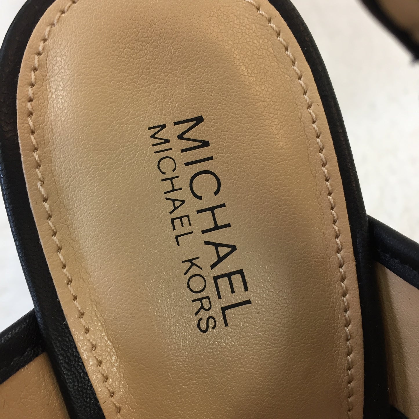 Authentic Michael Kors Canvas Wedge Sandals Women's size 39 / 8