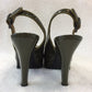 Authentic Miu Miu Green Patent Platform Celene Back Heels Women's 36.5 / 5 - 5.5