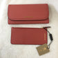 Authentic Burberry Salmon Soft Grain Leather Wallet With Card Case