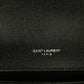 Authentic Saint Laurent Black Kate Clutch Silver HW