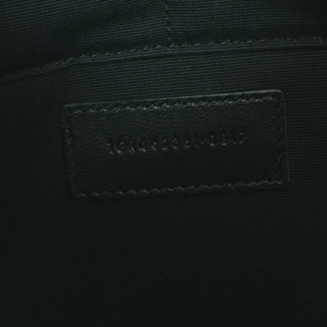 Authentic Saint Laurent Black Croc Embossed Leather Pouch