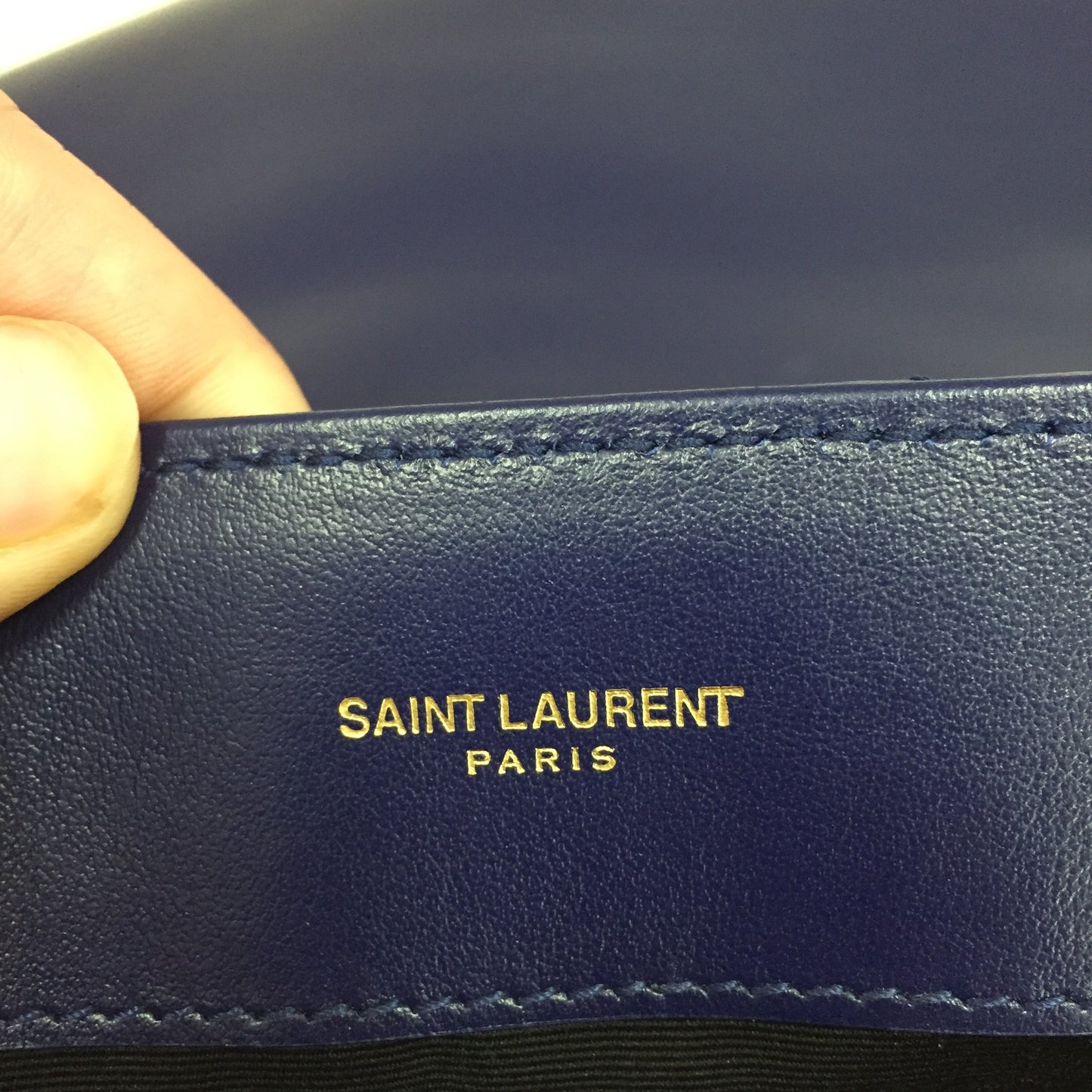 Authentic Saint Laurent Sapphire Blue LouLou