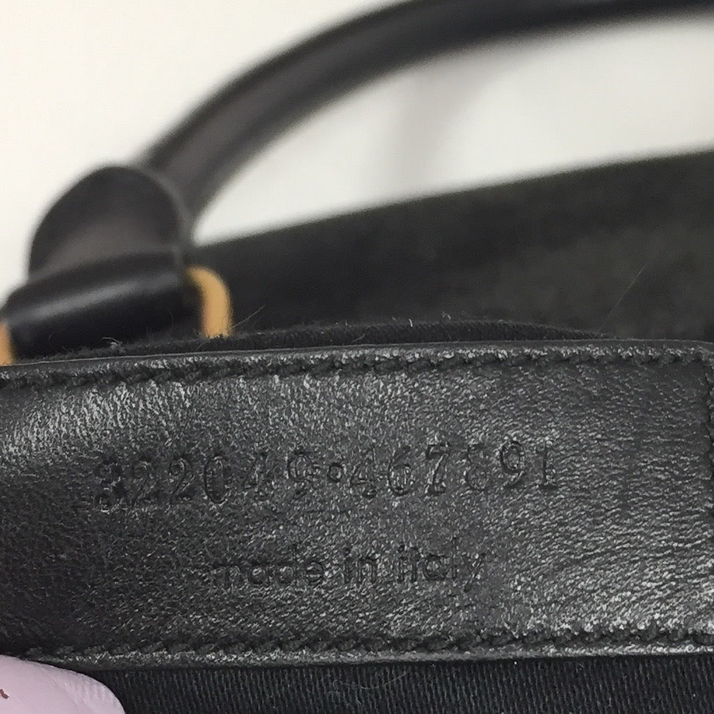 Authentic Saint Laurent Black Leather And Suede "Duffle 6"