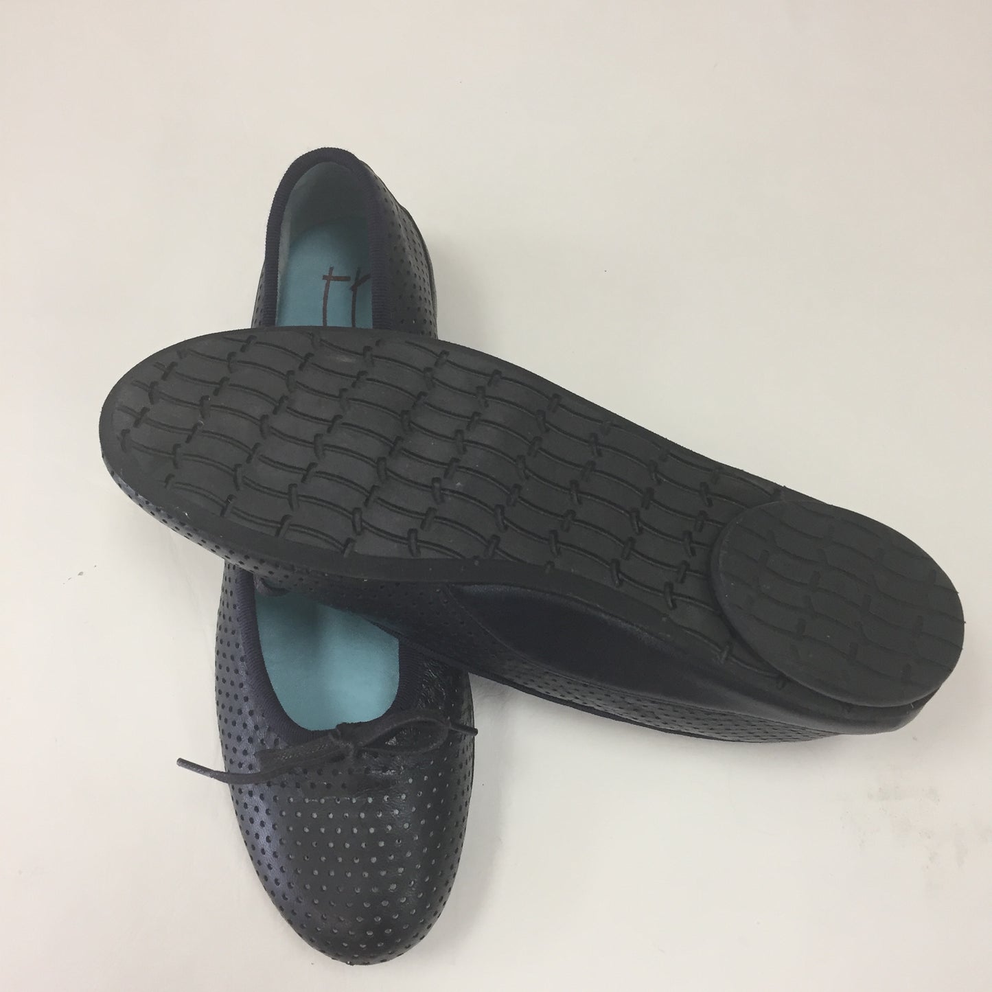 Authentic Thierry Rabotin Navy Perforated Flats Women's Size 37.5