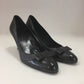 Authentic Salvatore Ferragamo Black Leather "Miss Vara" Bow Pumps Women's Size 8