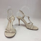 Authentic Gucci Ivory Leather Sandals Women's Size 37.5 / 7