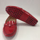 Authentic Tod's Red Patent Driving Loafers Women's Size 7