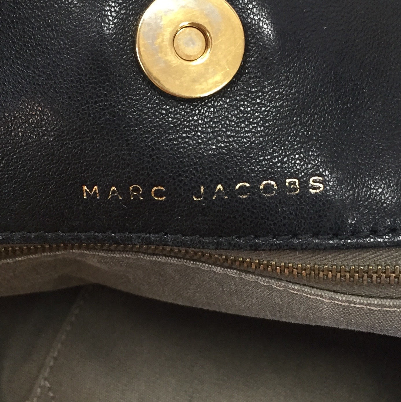 Authentic Marc Jacobs Black Leather Paradise "Amber" Studded Hobo Tote