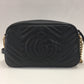 Gucci Black Leather Marmont Camera Bag Small