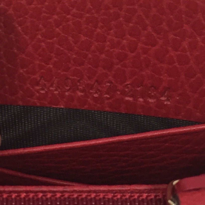 Authentic Gucci Red Soho Zip Wallet