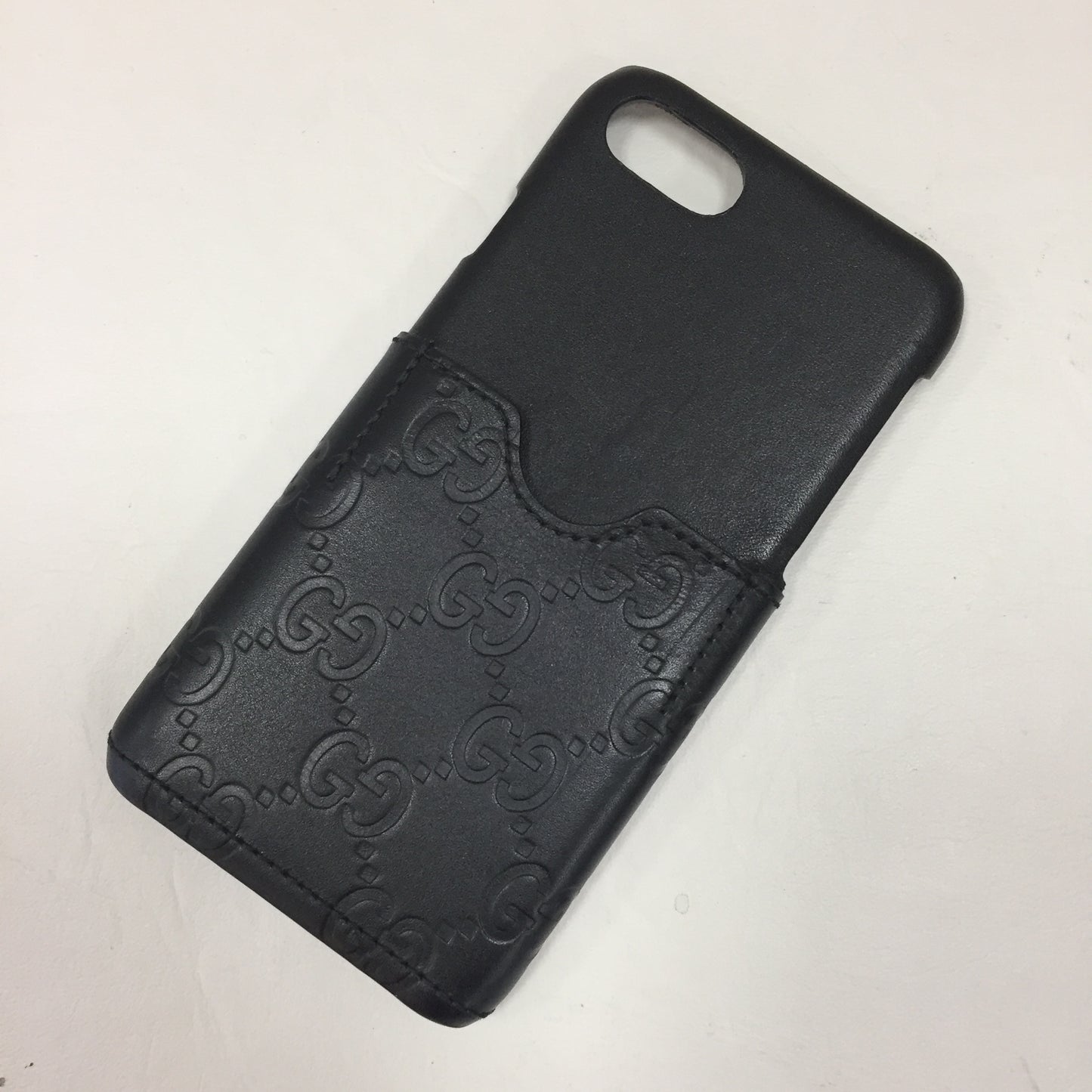Gucci Black Leather iPhone 7/8 Phone Case