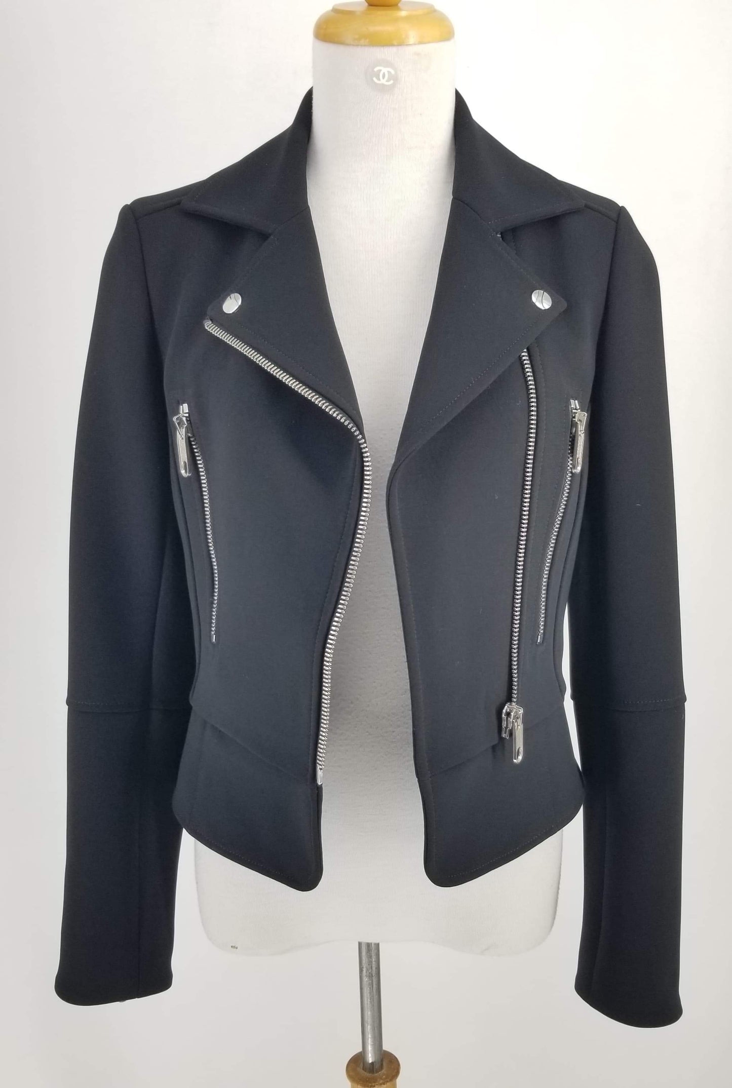 Authentic Balenciaga Black Moto Jacket Sz XS/S