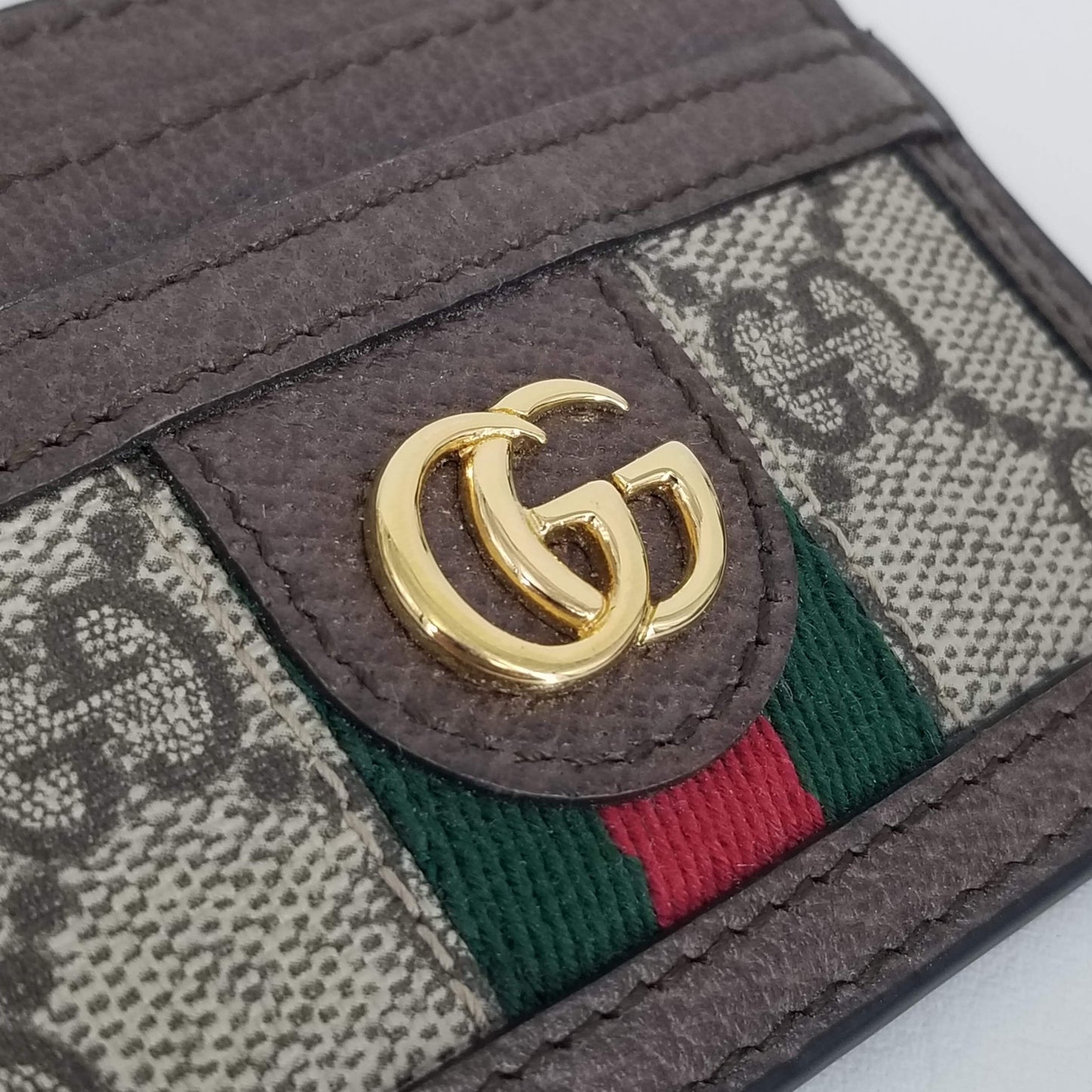 Authentic Gucci Ophidia GG Web Card Holder