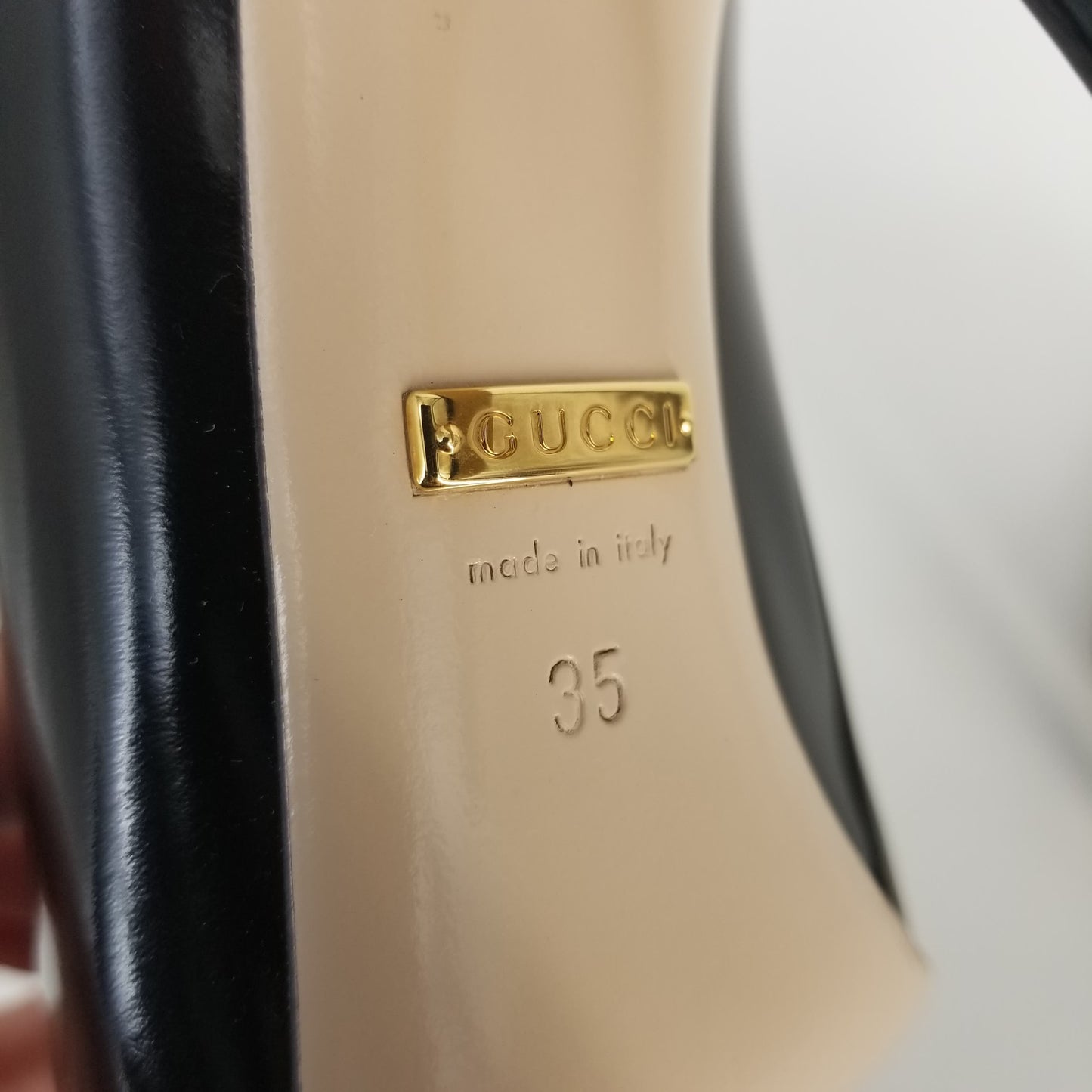 Authentic Gucci Black Patent Pumps