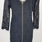 Authentic Diane Von Furstenberg Black Lace Dress Sz 10