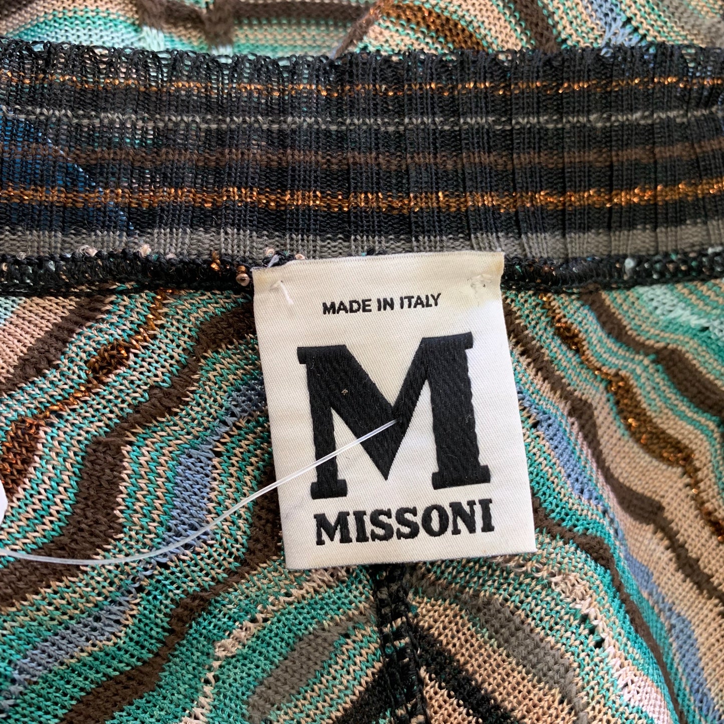 Authentic Missoni Knit Dress Black/Brown/Green Sz XS