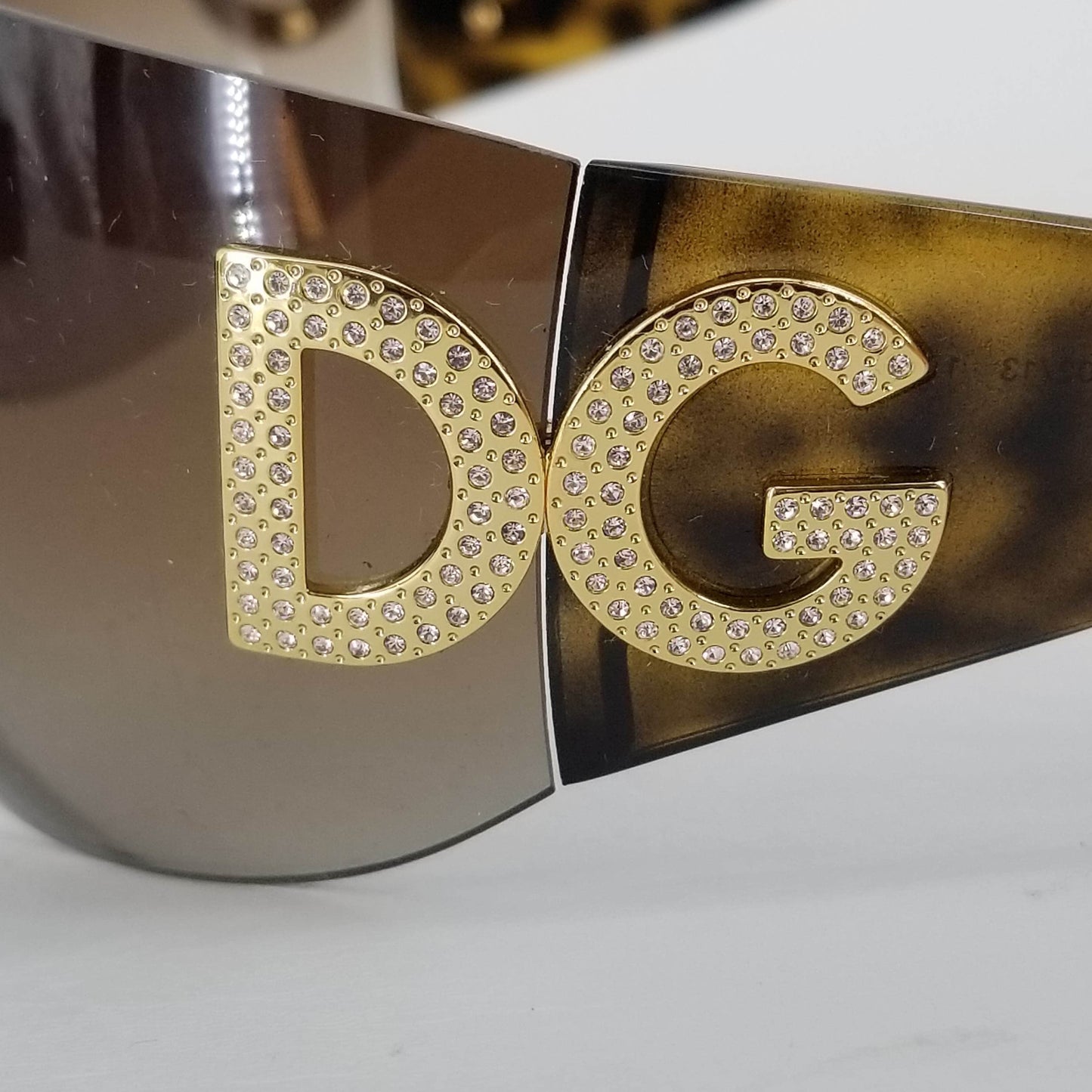 Authentic Dolce & Gabbana Madonna Tortoiseshell Wrap Shield Sunglasses 502/13