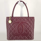 Authentic Chanel Burgundy Medallion Tote