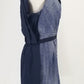 Authentic Lida Baday Blue and Navy Patterned Dress Sz 12