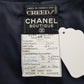 Authentic Chanel Vintage Navy Wool Skirt Suit Sz 10/44