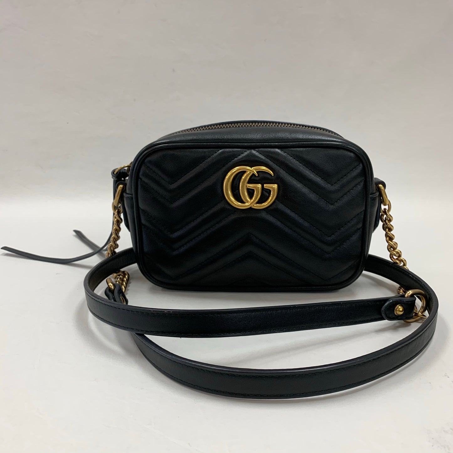 Gucci Black Mini Marmont Camera Bag