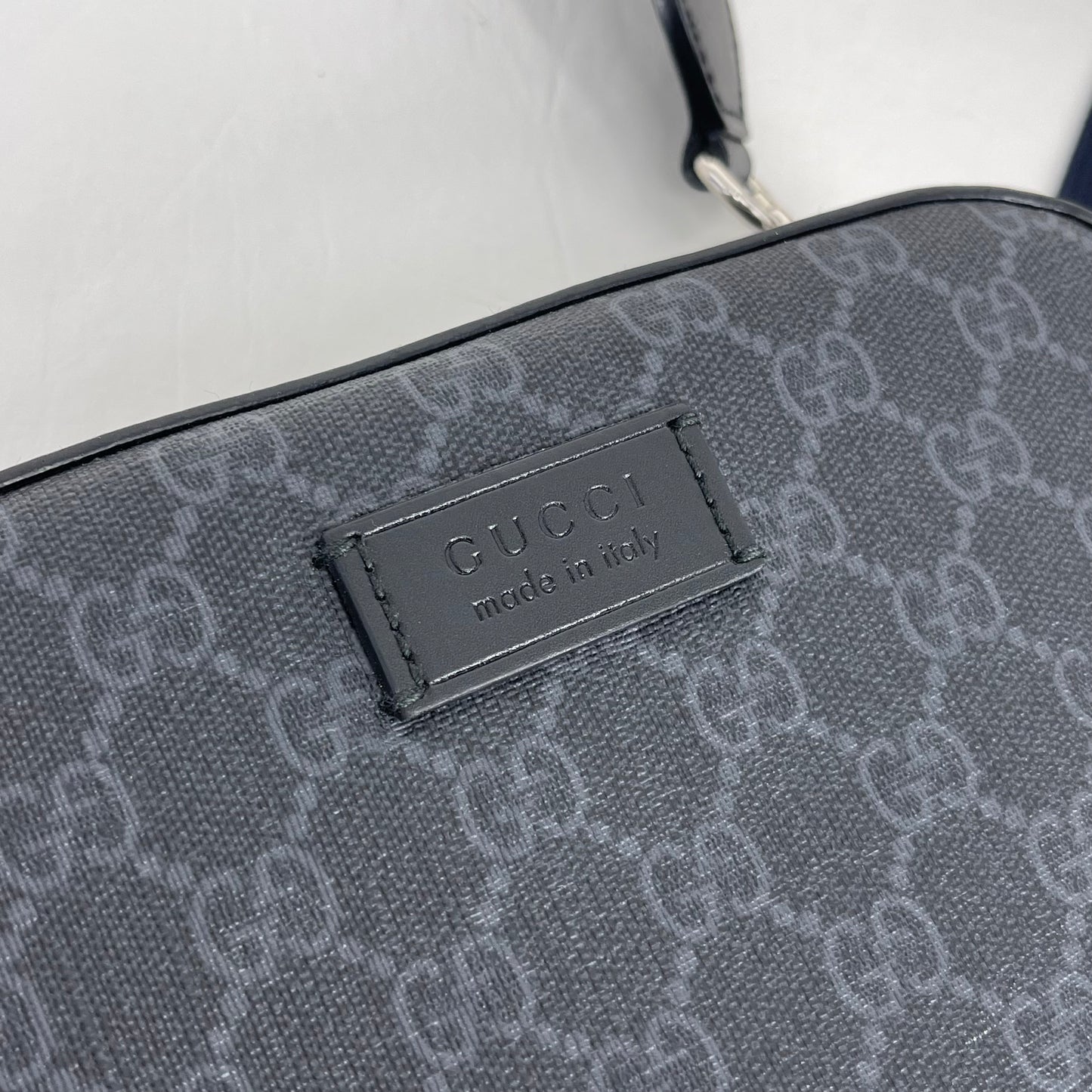 Authentic Gucci Black Interlocking GG Shoulder Bag