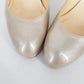Authentic Christian Louboutin Pearl Grey Metallic Patent Simple 90 Women's Size 39 / 8.5