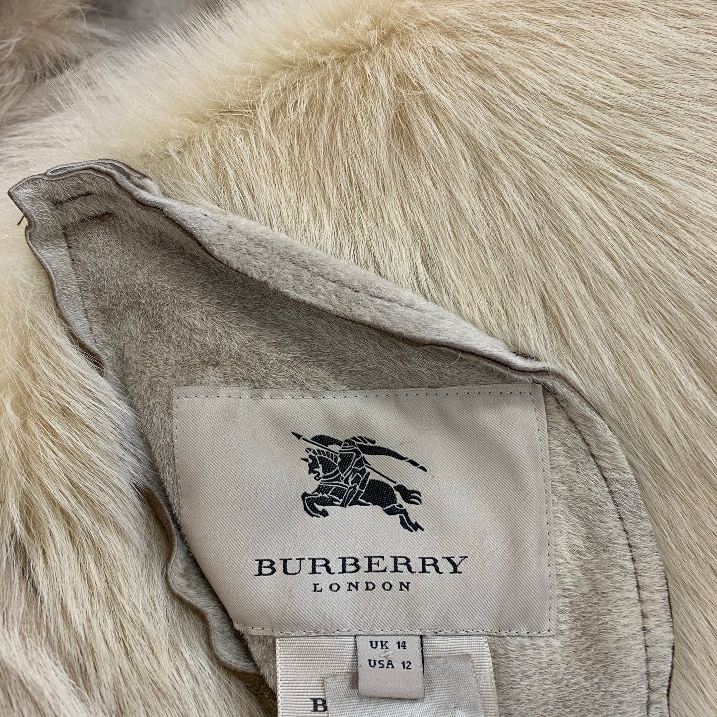 Authentic Burberry Sheepskin Vest Sz M/L