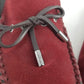 Authentic Louis Vuitton Maroon/Brown Suede Moccasin Driving Loafers