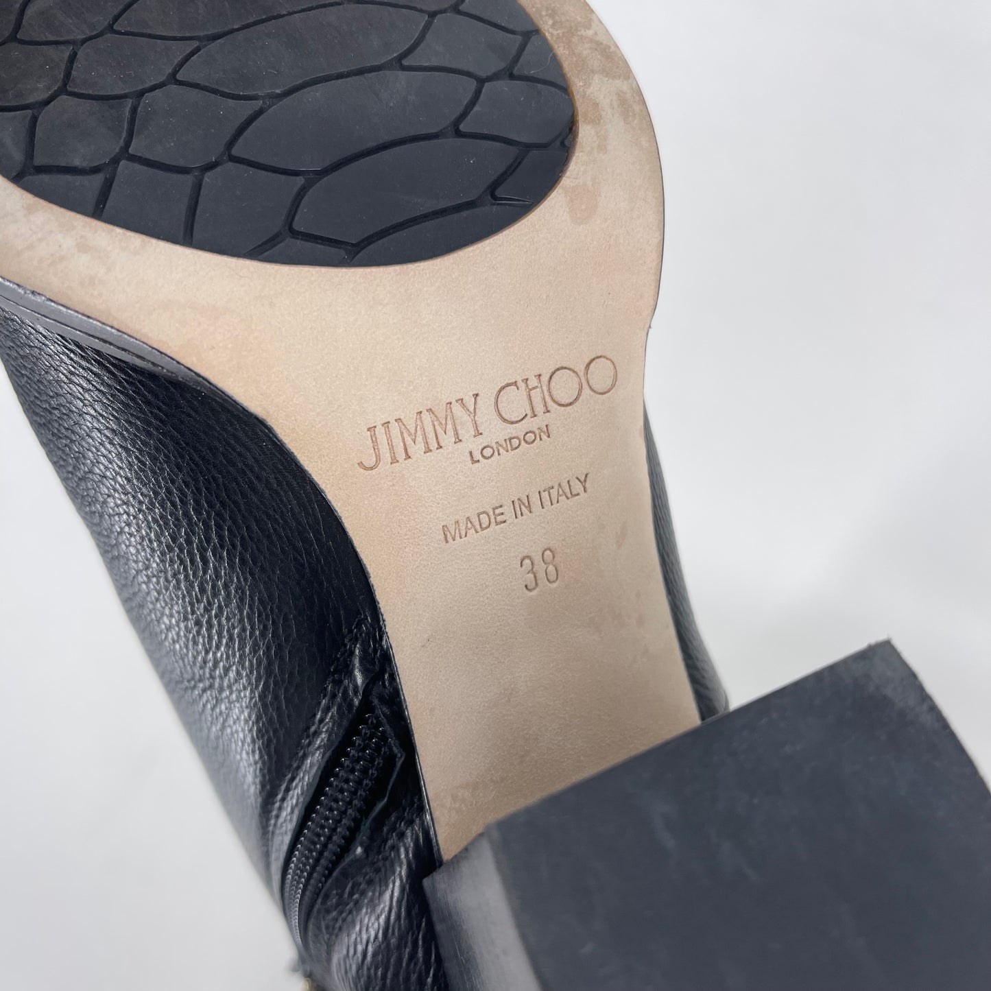 Authentic Jimmy Choo Method 65 Black Leather Booties