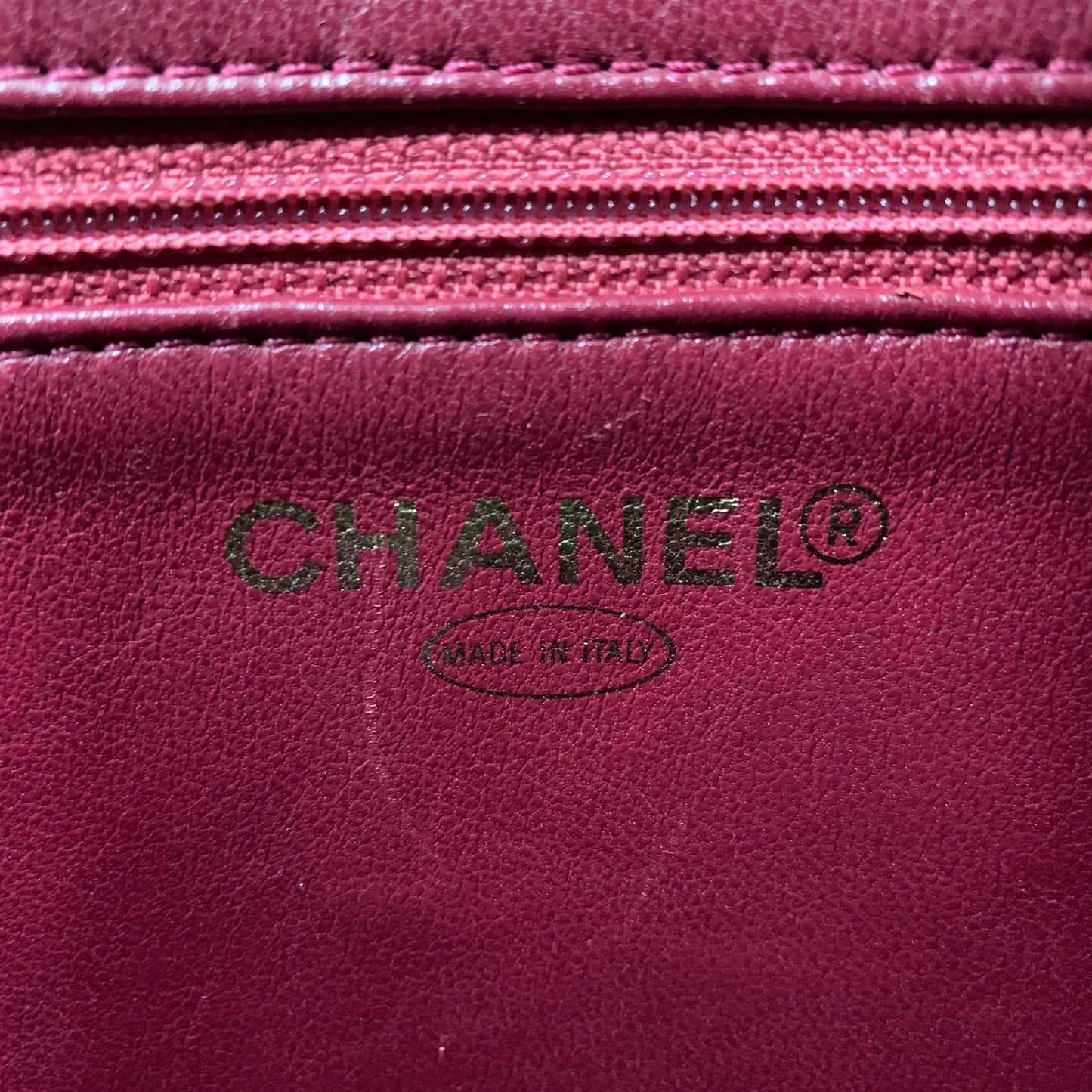 Authentic Chanel Cranberry Medallion Tote