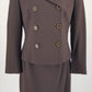 Authentic Dolce & Gabbana Vintage Brown Jacket and Skirt Suit Sz 42