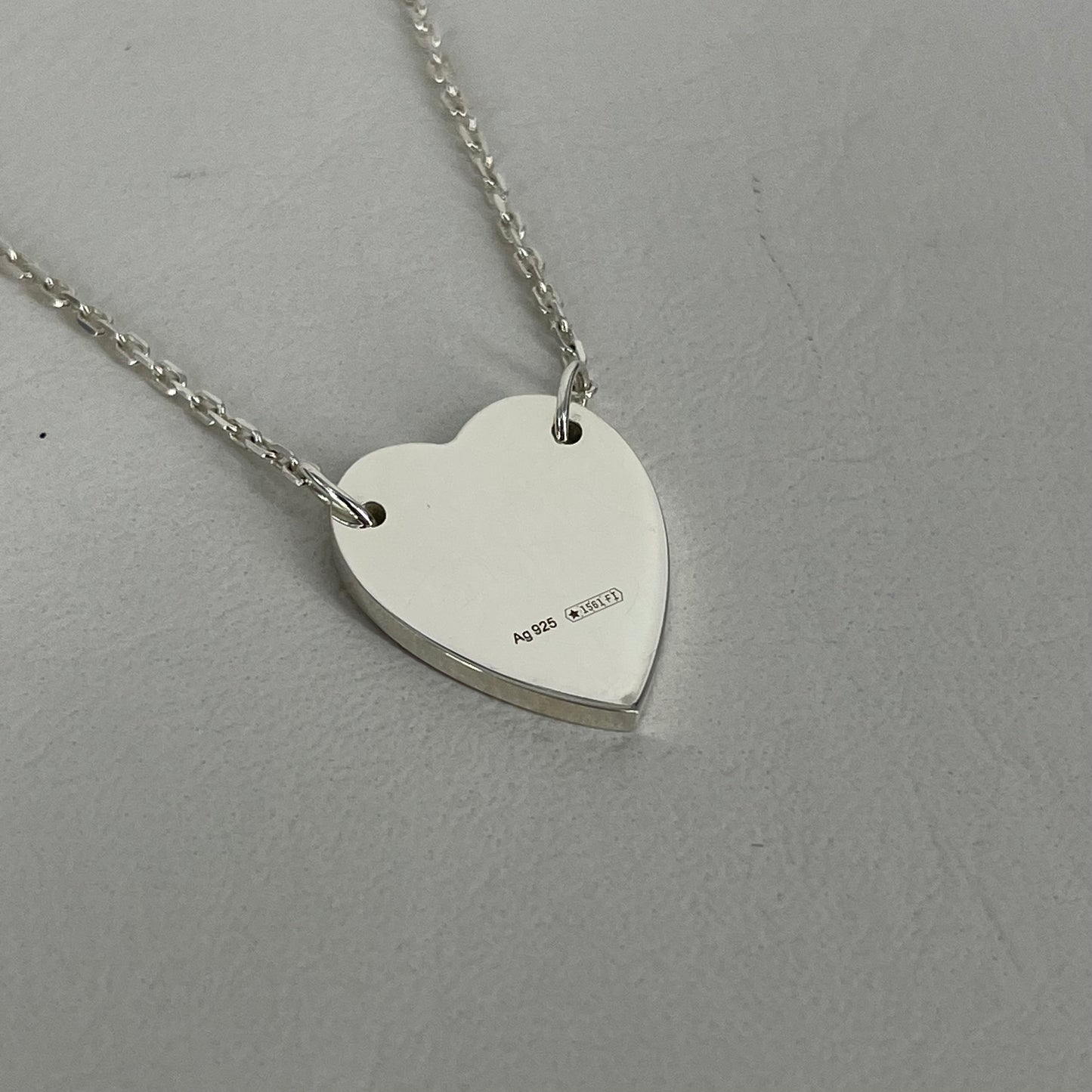 Authentic Gucci Silver Heart Necklace