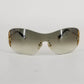 Authentic Louis Vuitton Brown and Gold Wrap Sheild Sunglasses Z0540U