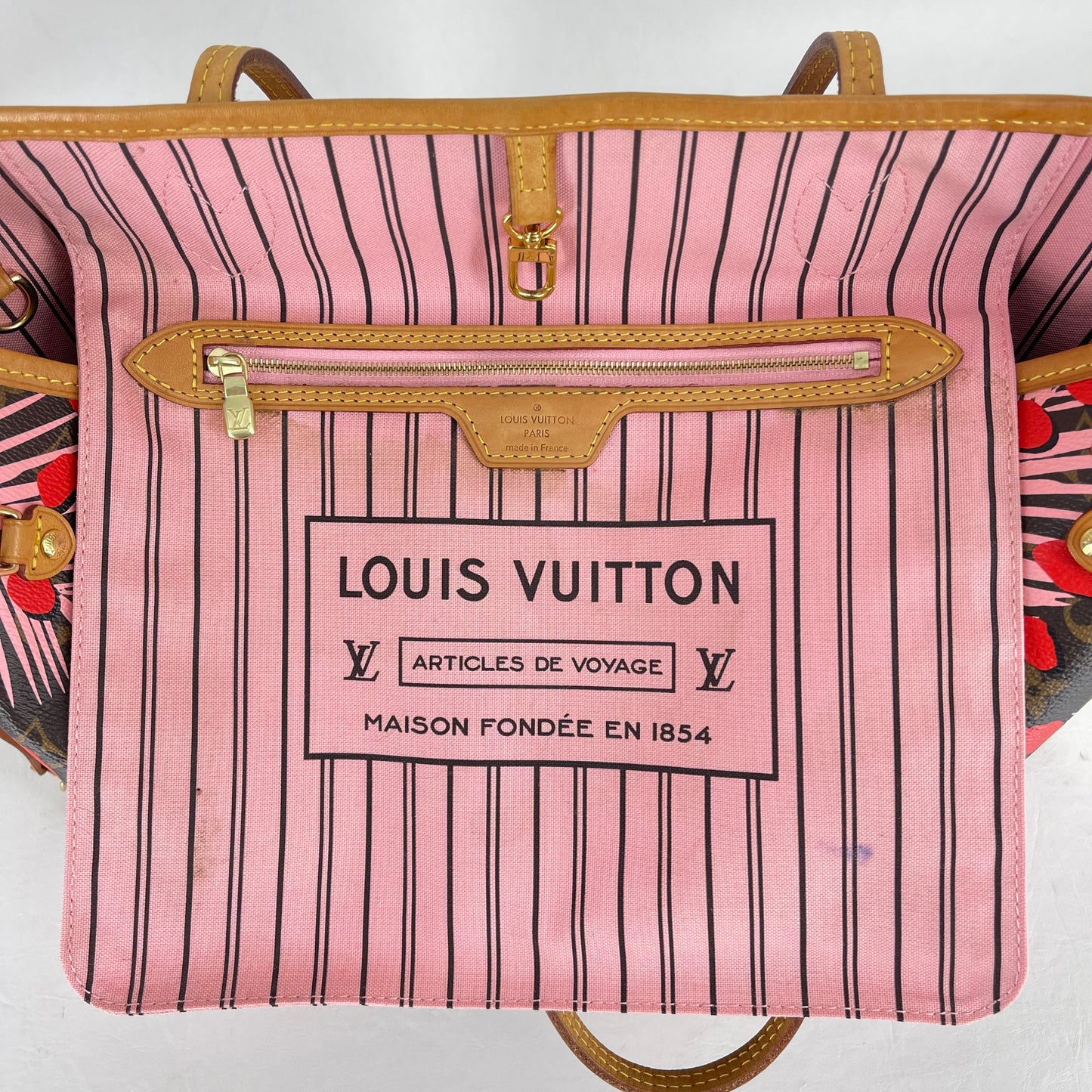 Authentic Louis Vuitton Sugar Pink Palm Spring Jungle Neo Neverfull MM