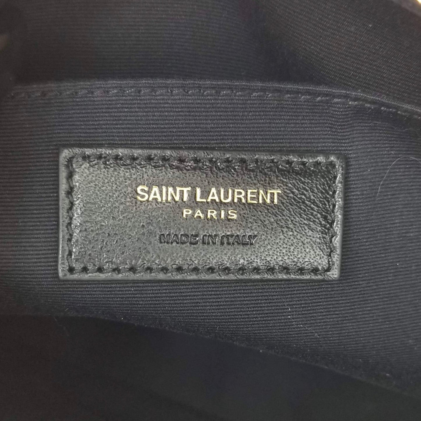 Authentic Saint Laurent Fuchsia Chevron Camera Bag