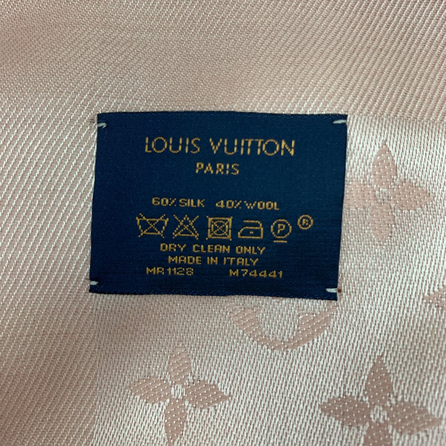 Authentic Louis Vuitton Silk/Wool Shawl Natural