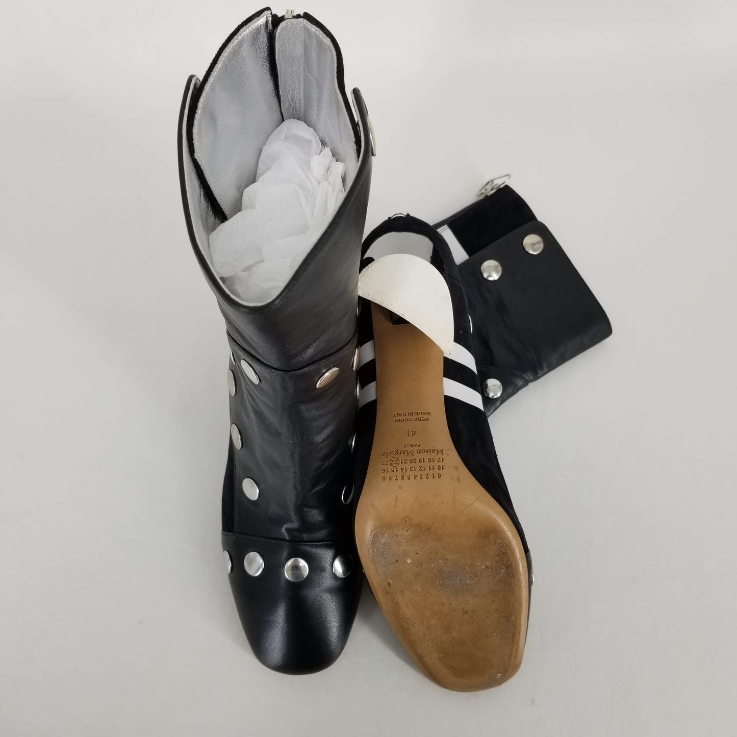 Authentic Madison Margiela Studded Black/White Boots