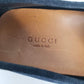 Authentic Gucci Navy Suede Web Driving Loafers