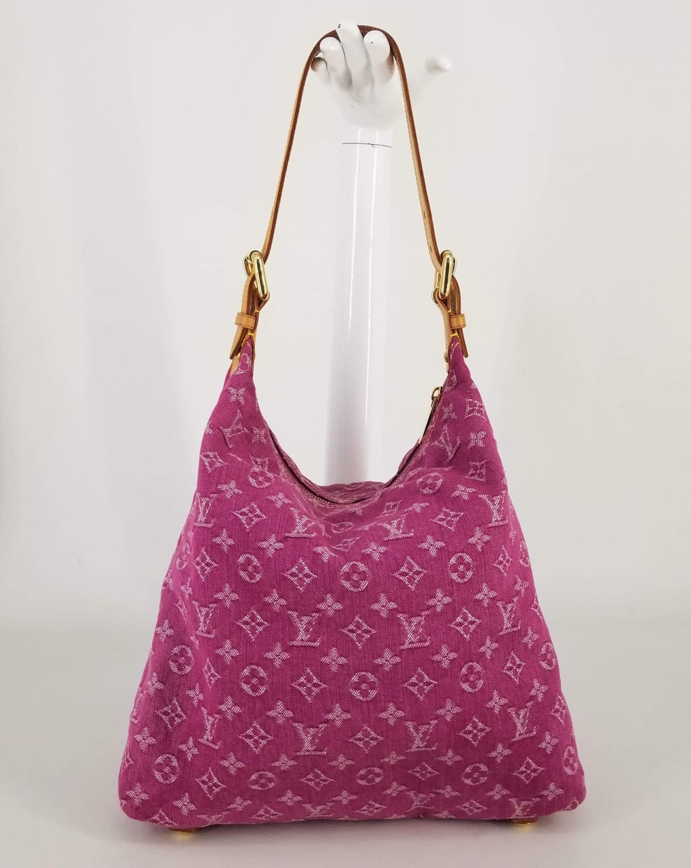 Authentic Louis Vuitton Pink Denim Baggy GM