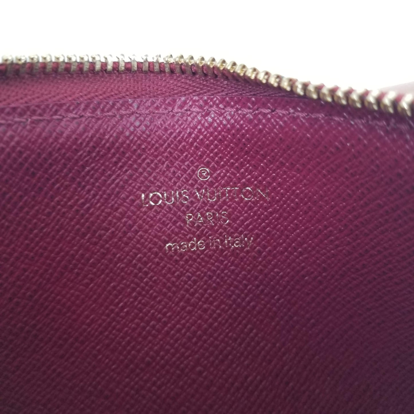 Authentic Louis Vuitton Fuchsia Zipped Card Holder