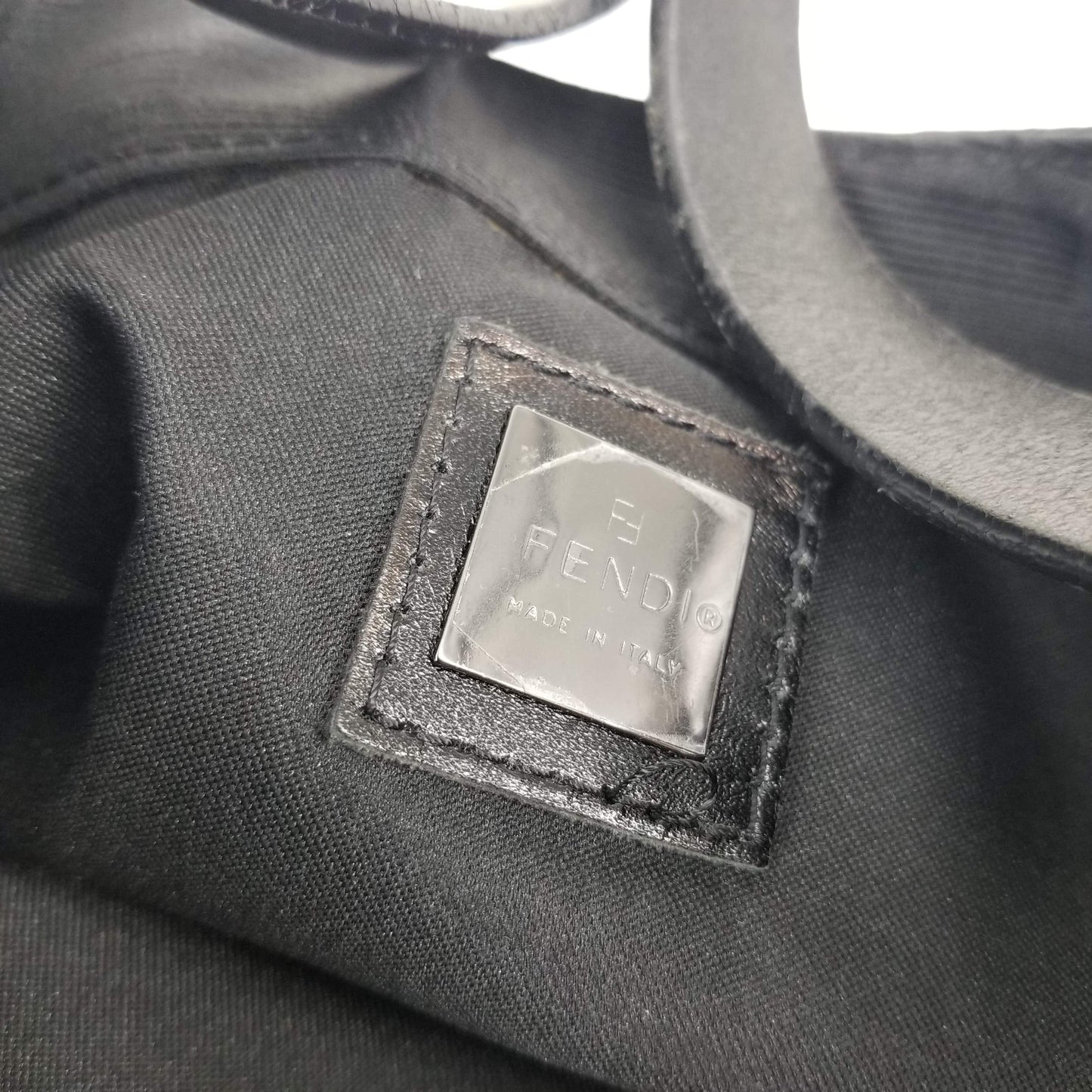 Authentic Fendi Black Mamma Zucco Zucca Shoulder Bag