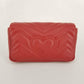 Authentic Gucci Red Leather Marmont Super Mini Flap