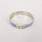 Authentic Hermes Lavender Enamel Clic Bracelet With Silver HW