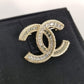 Authentic Chanel Crystal CC Brooch/Pin