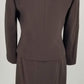 Authentic Dolce & Gabbana Vintage Brown Jacket and Skirt Suit Sz 42