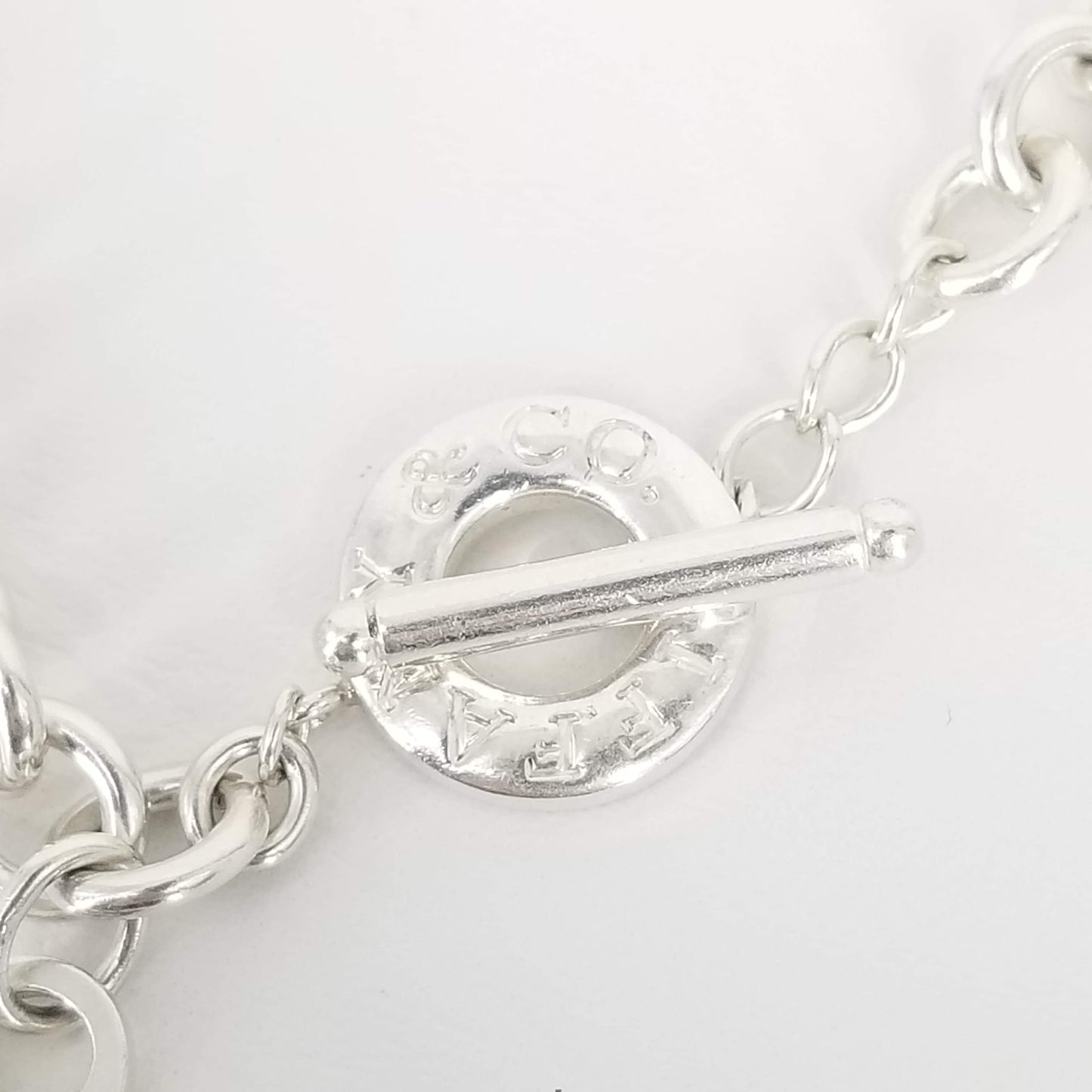 Authentic Tiffany & Co Silver Toggle Heart Necklace
