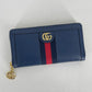 Authentic Gucci Blue Ophidia Zippy Wallet